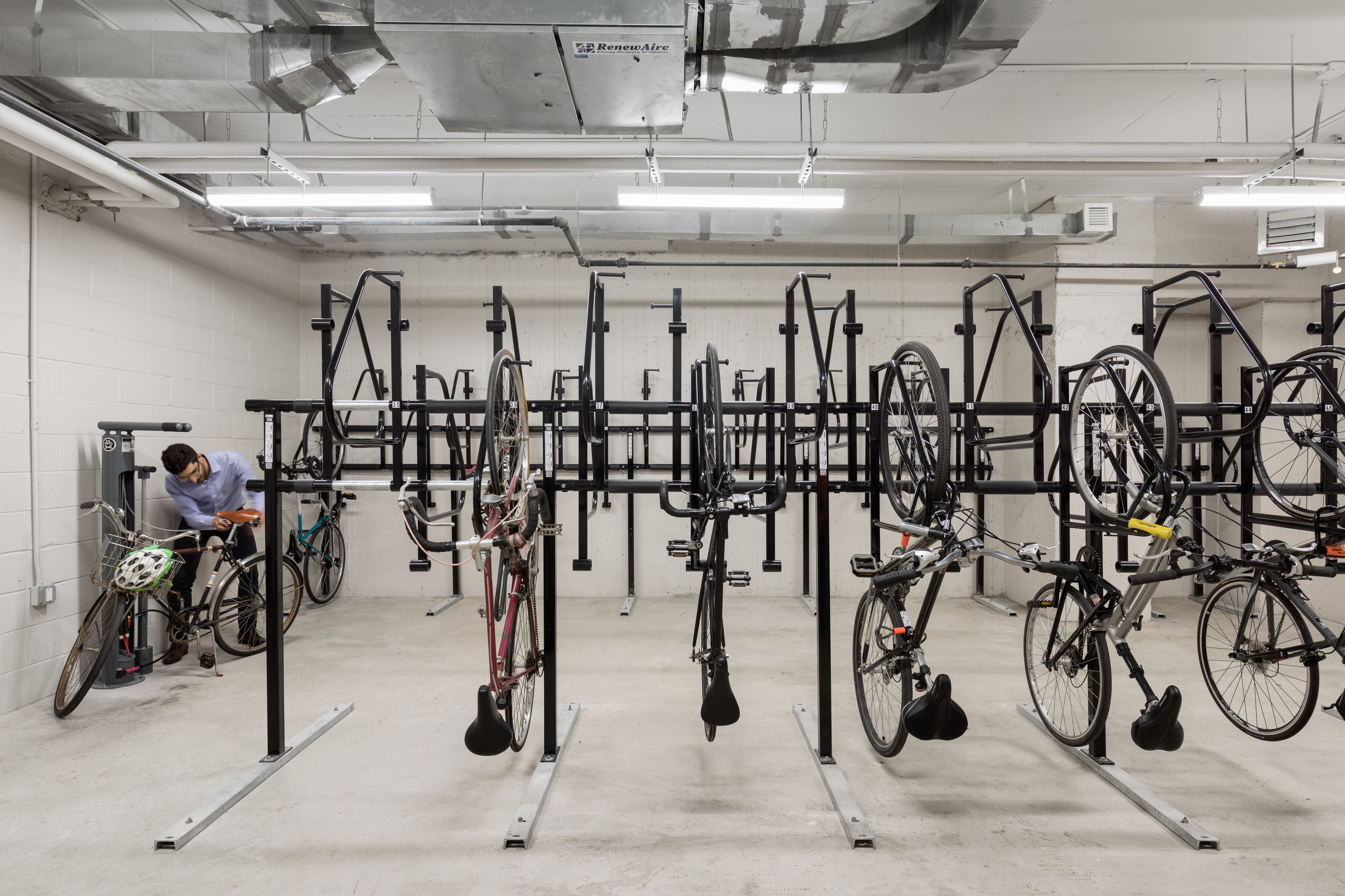 Dattner Architects, Caesura, Bike Storage Room, Brooklyn, New York