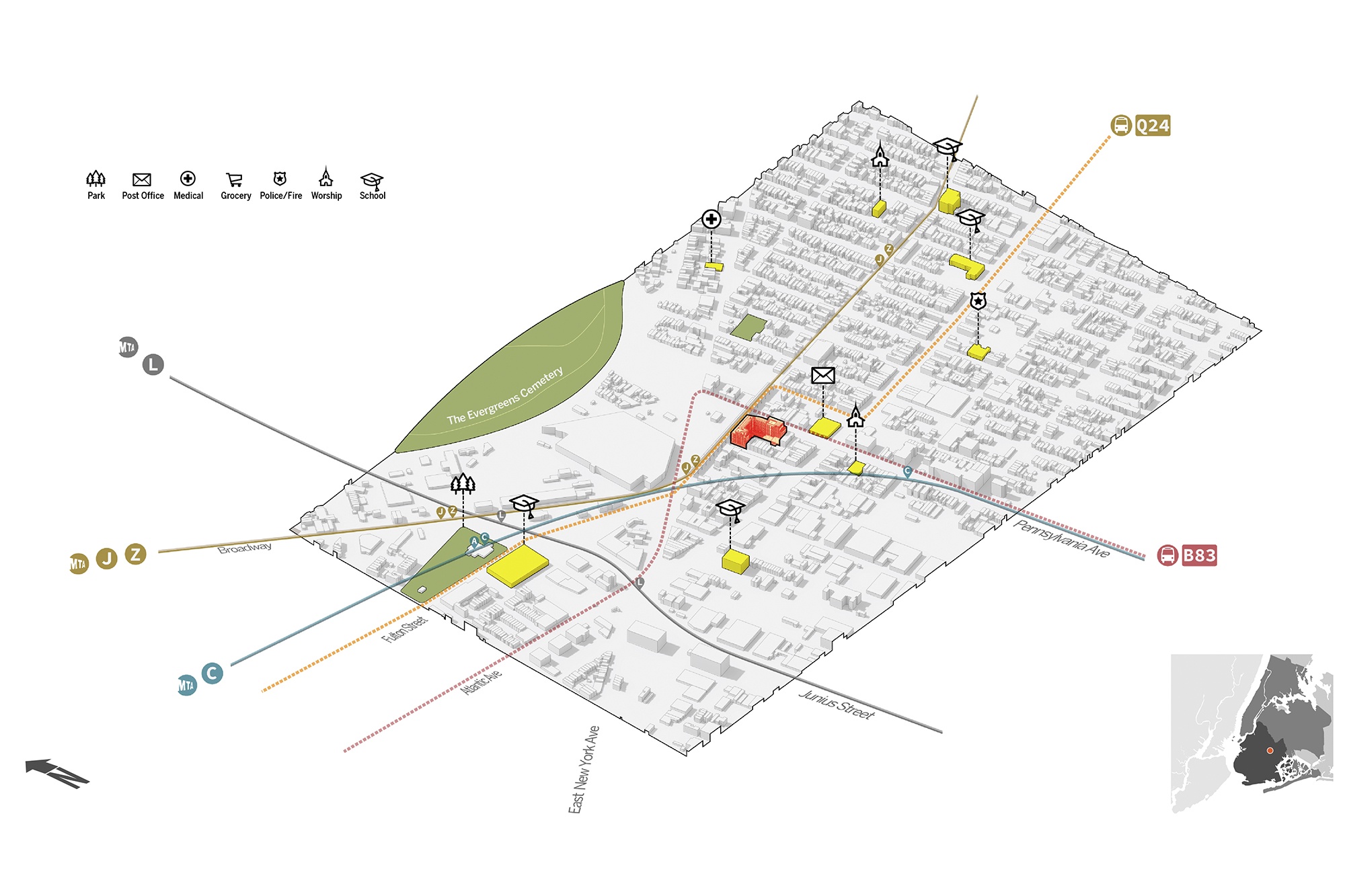 50 Penn Dattner Architects   50 Penn Context Map 